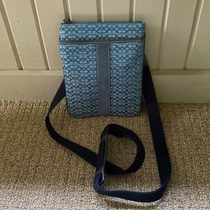 Dark blue crossbody coach bag
